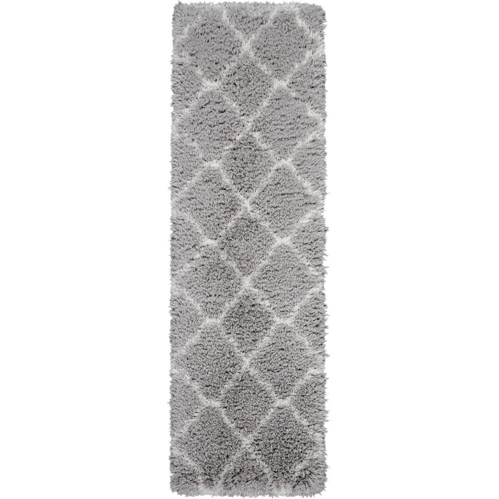 Ultra Plush Shag ULP02 Grey/Ivory Rugs #color_grey/ivory