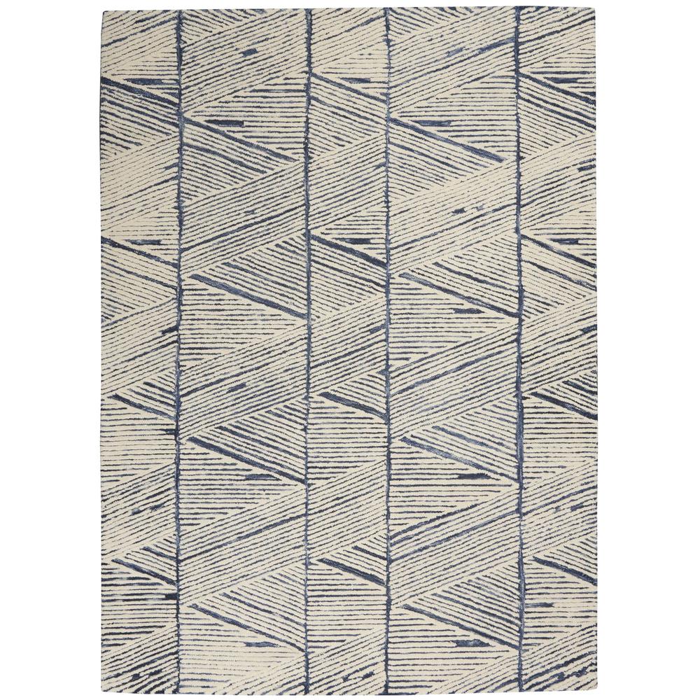 Vail VAI01 White Blue Rugs #color_white blue