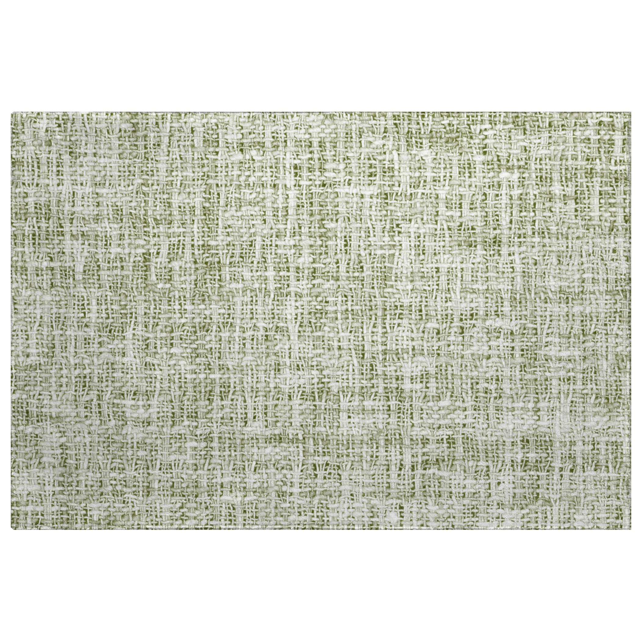 Luxury Washable Transitional VY1 Celery Green Rug 1'8" x 2'6" #shape_Rectangle