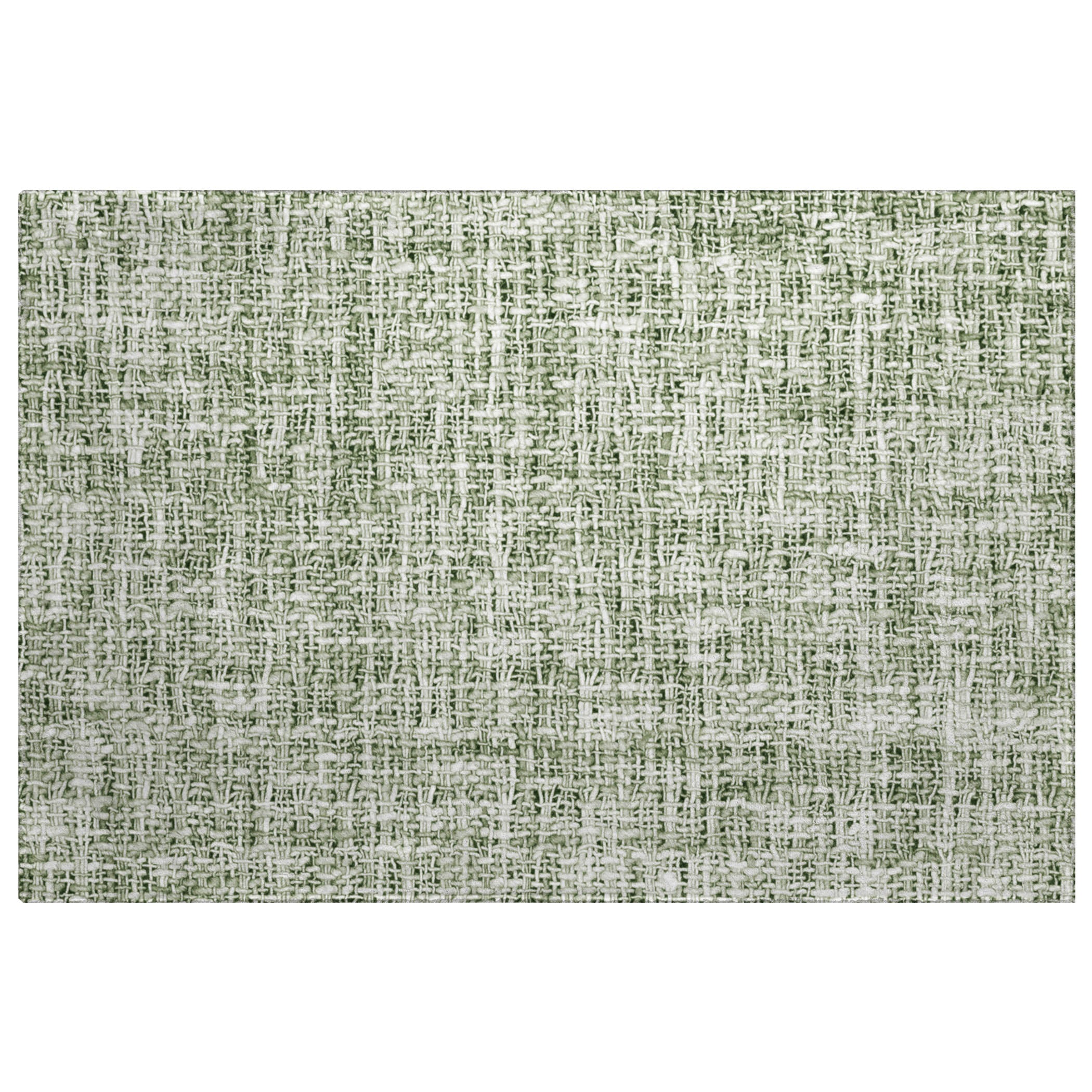 Luxury Washable Transitional VY1 Fern Green Rug 1'8" x 2'6" #shape_Rectangle