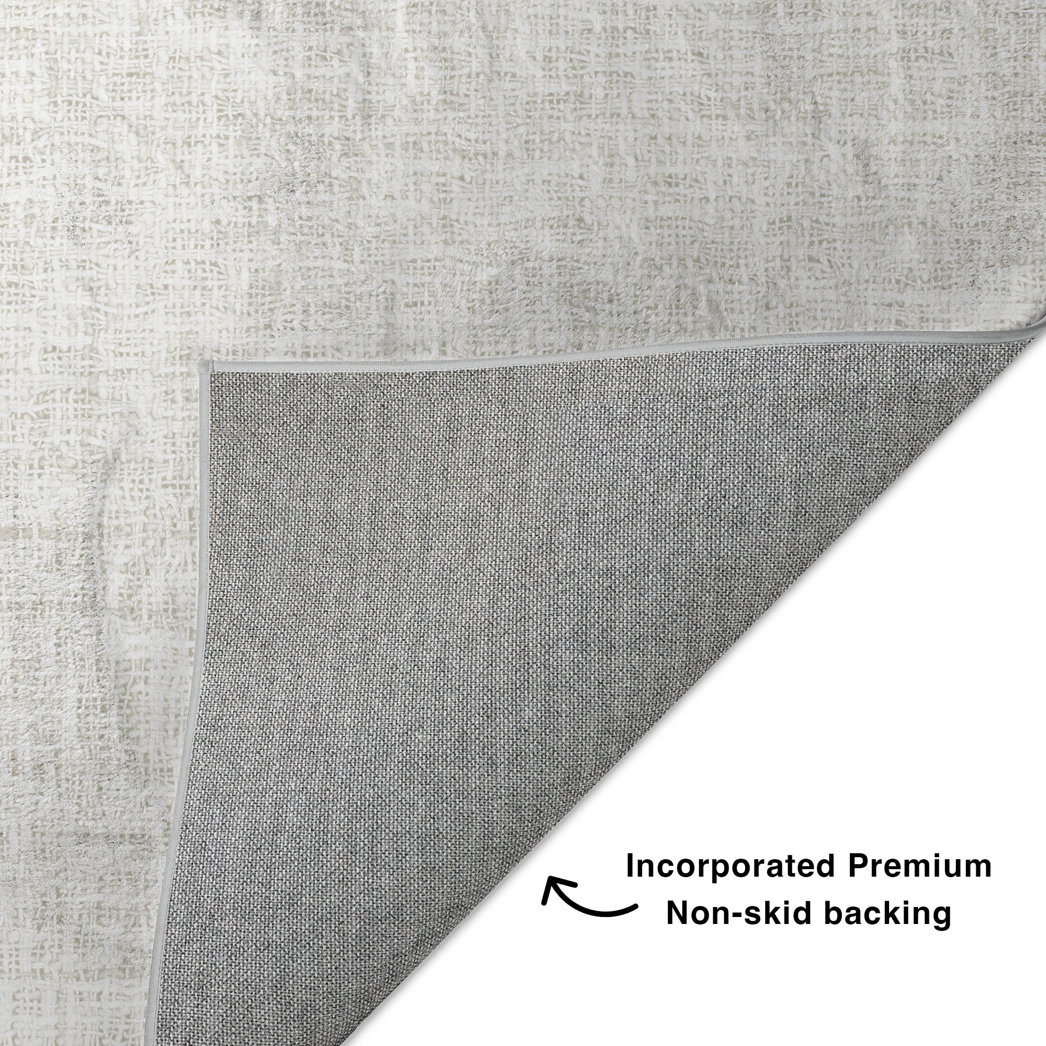 Luxury Washable Transitional VY1 Ivory Rug 1'8" x 2'6" #shape_Rectangle