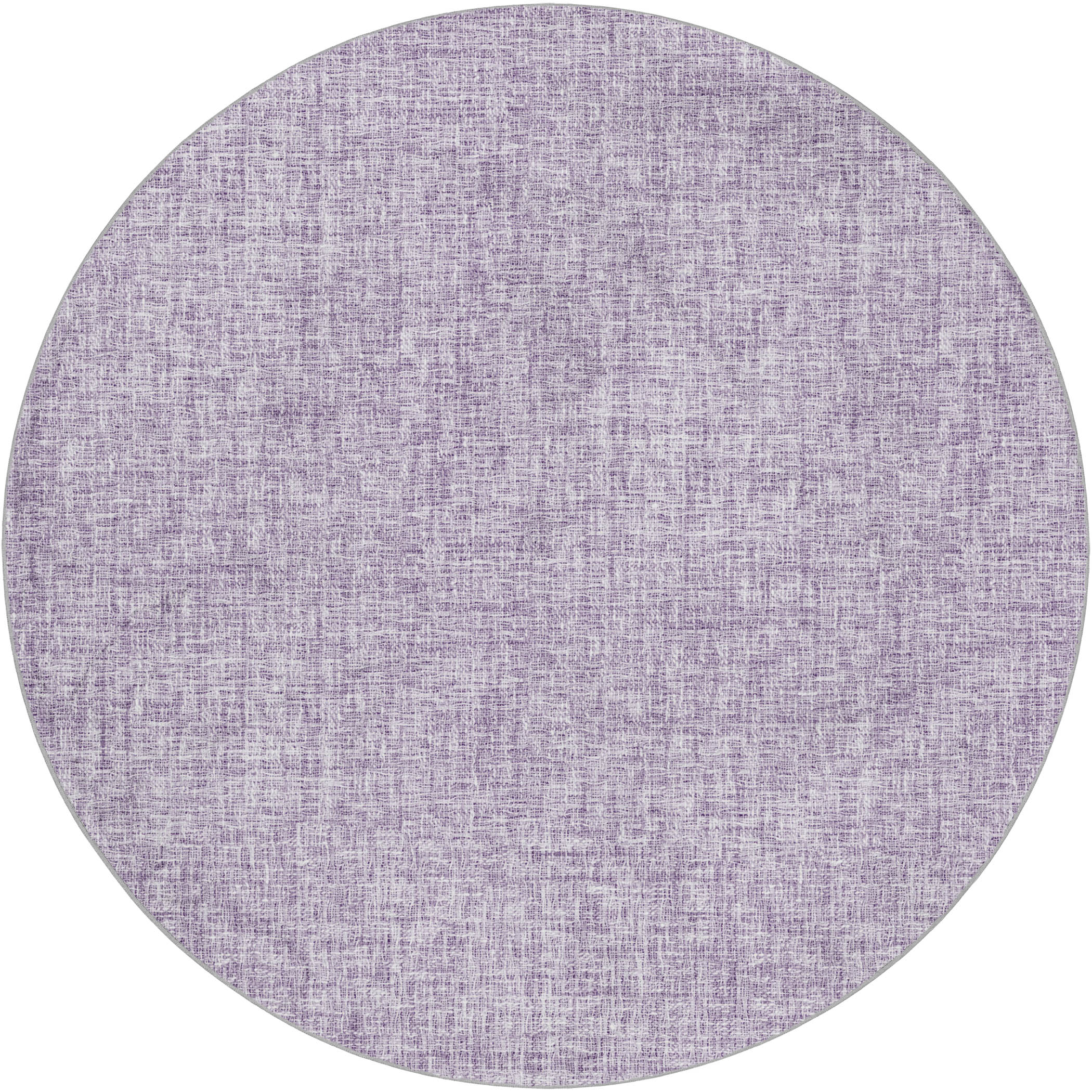 Luxury Washable Transitional VY1 Lavender Purple Rug 8' x 8' #shape_Round