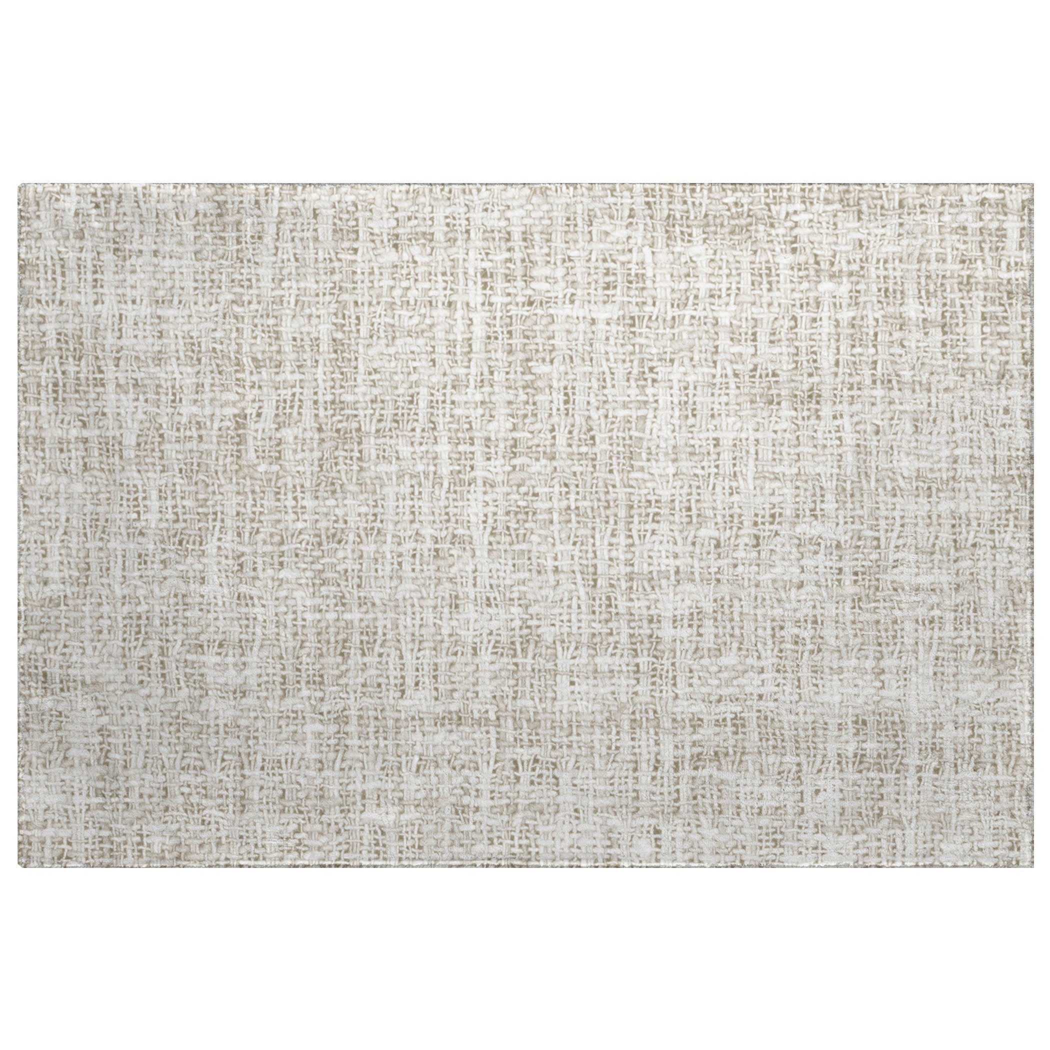 Luxury Washable Transitional VY1 Linen Ivory Rug 1'8" x 2'6" #shape_Rectangle