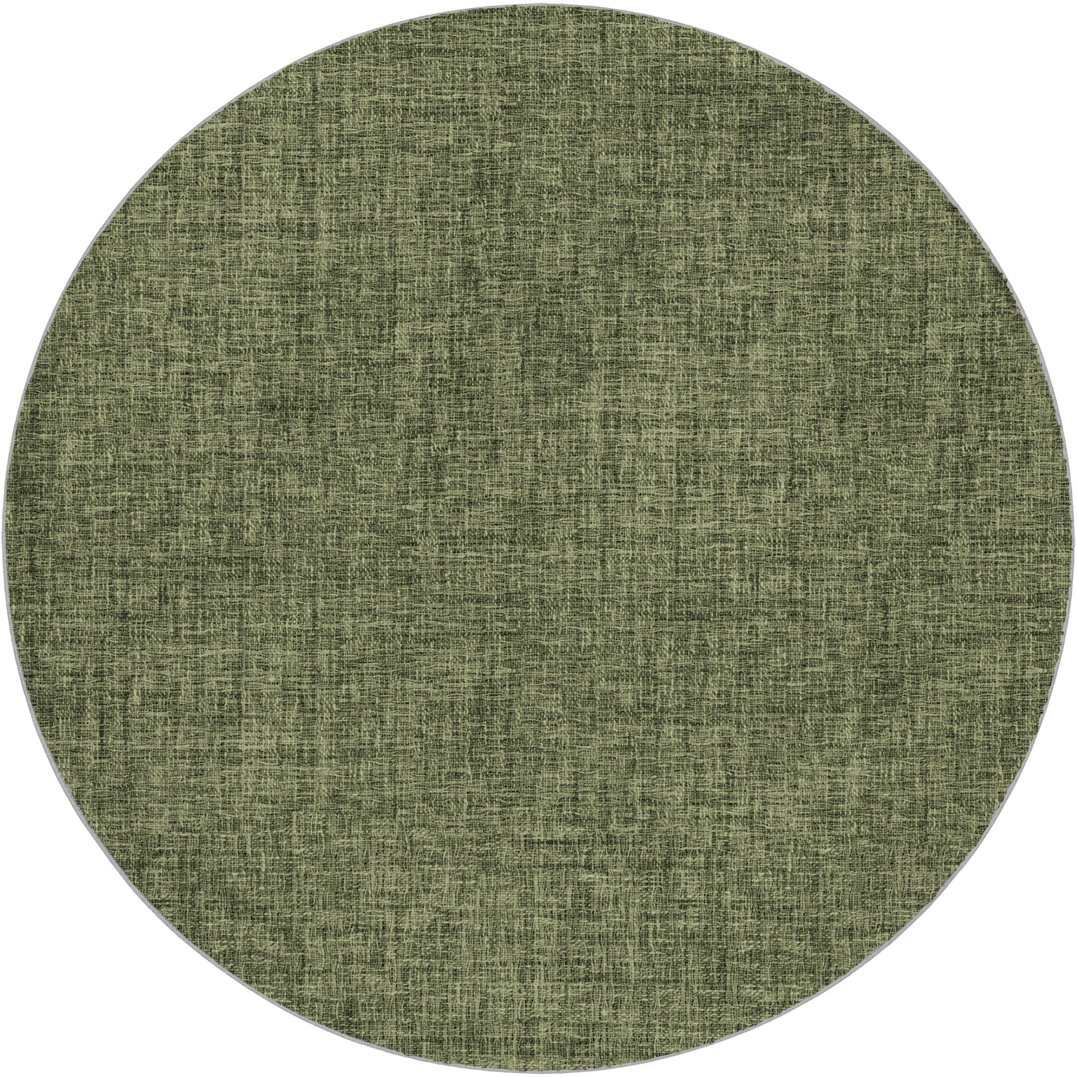 Luxury Washable Transitional VY1 Olive Green Rug 8' x 8' #shape_Round