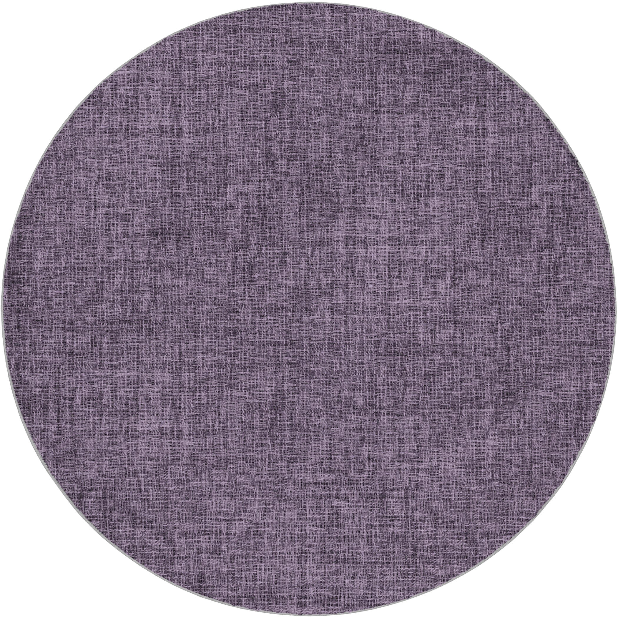 Luxury Washable Transitional VY1 Plum Purple Rug 8' x 8' #shape_Round