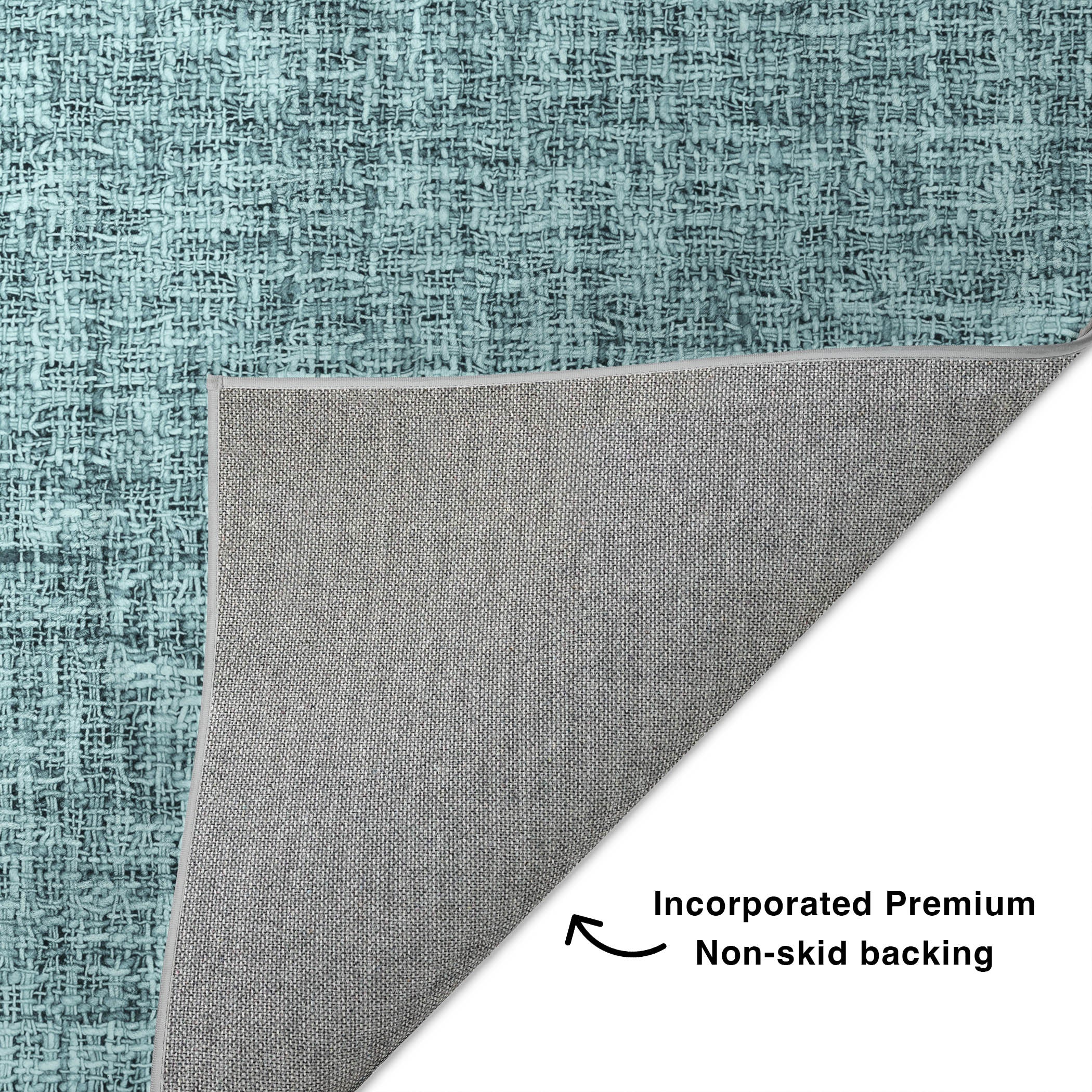 Luxury Washable Transitional VY1 Teal Rug 1'8" x 2'6" #shape_Rectangle