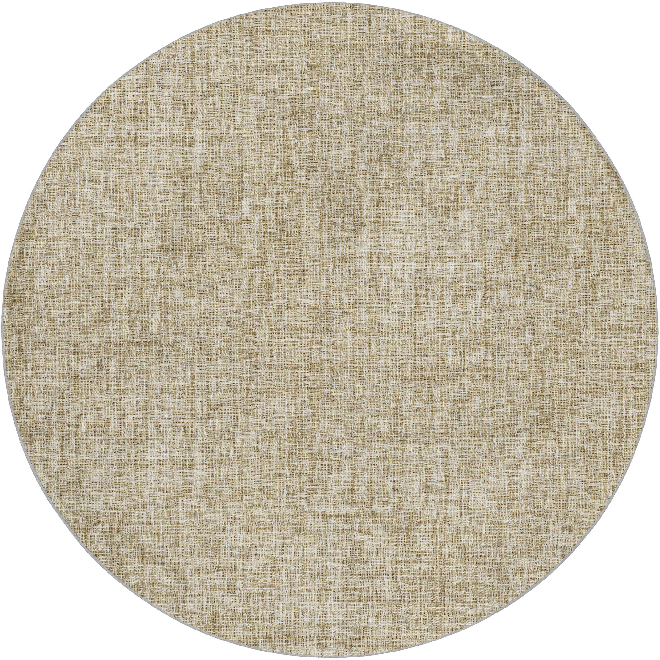 Luxury Washable Transitional VY1 Walnut Gold Rug 8' x 8' #shape_Round