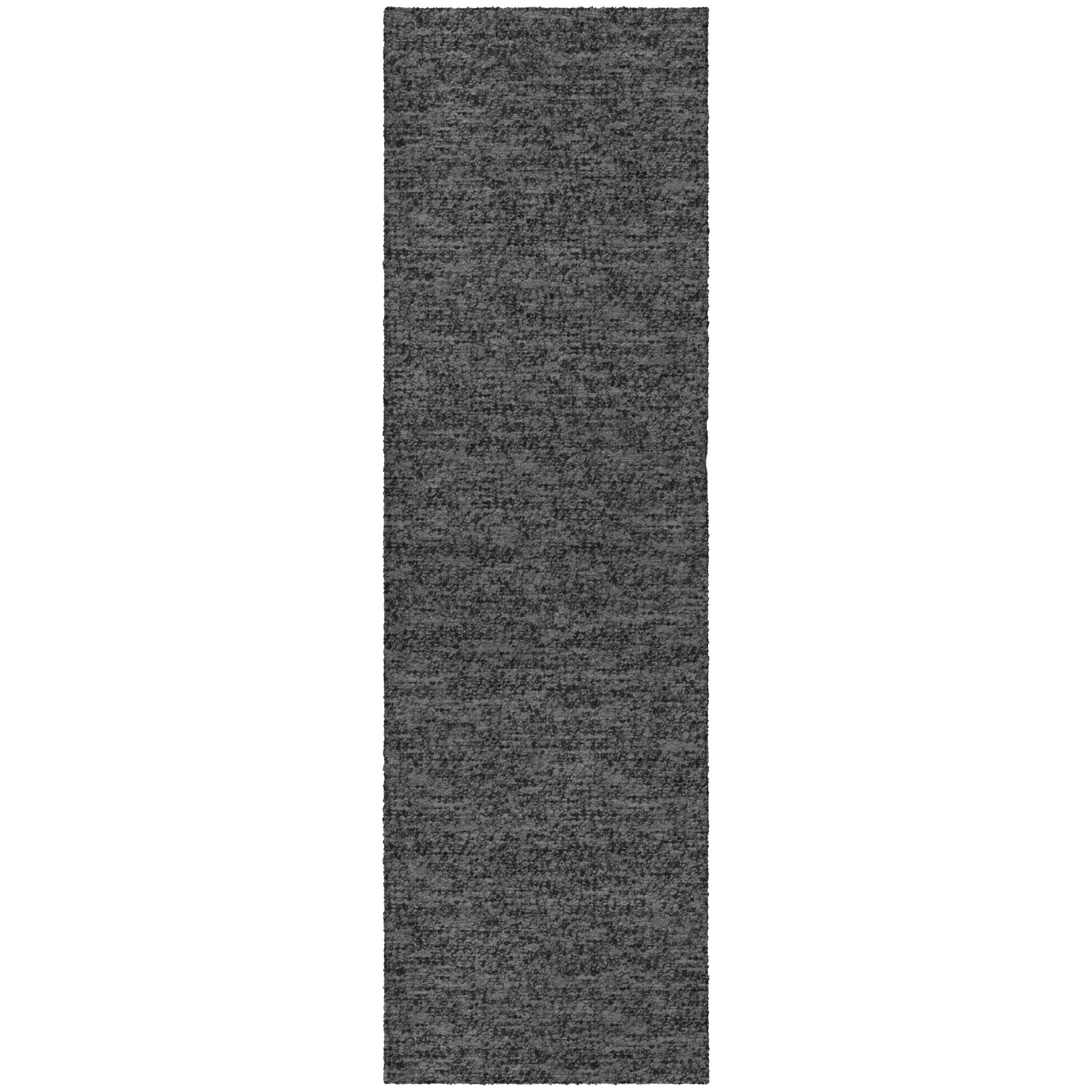 Luxury Washable Transitional VY2 Charcoal Gray Rug 2'3" x 7'6" #shape_Runner