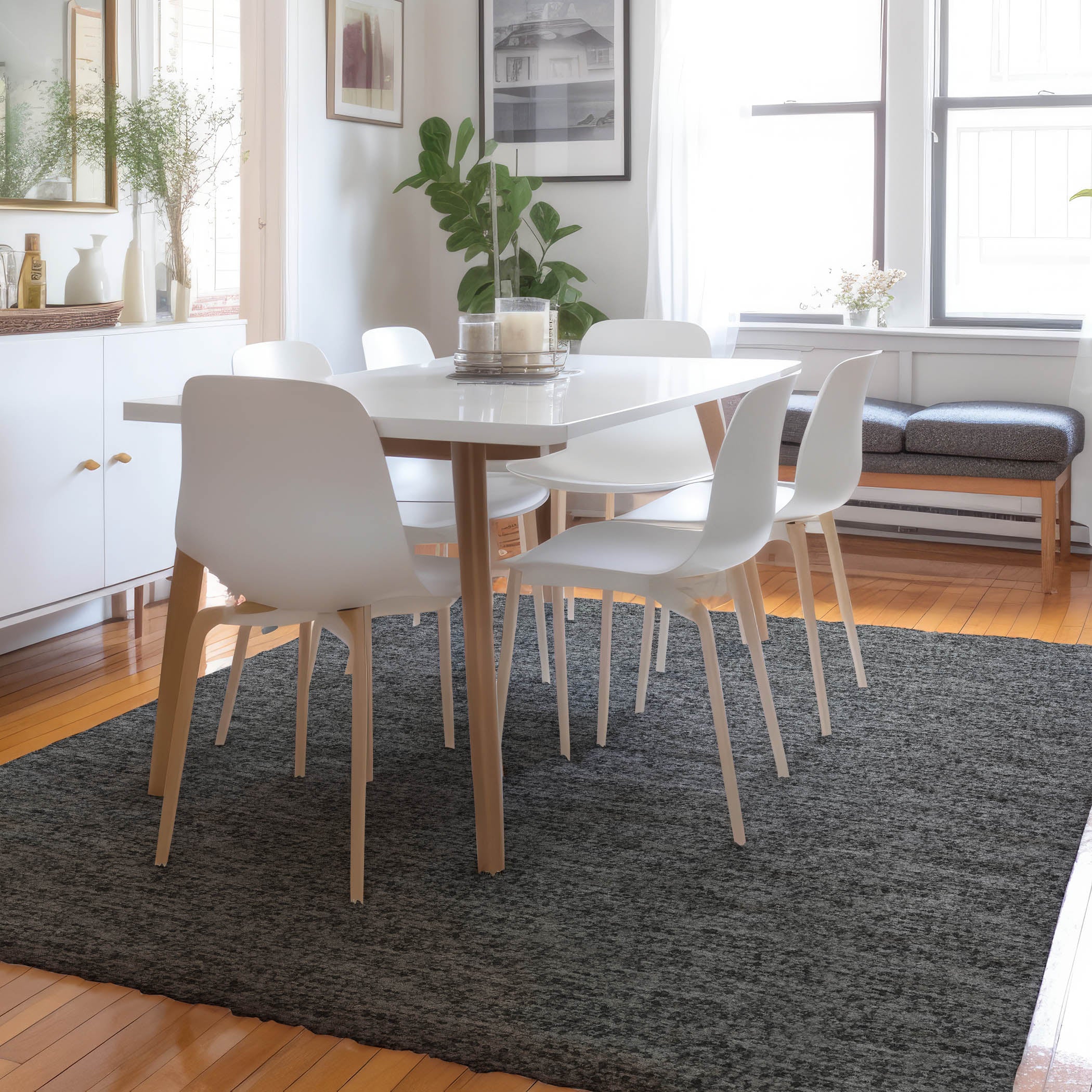 Luxury Washable Transitional VY2 Charcoal Gray Rug 2'6" x 3'10" #shape_Rectangle