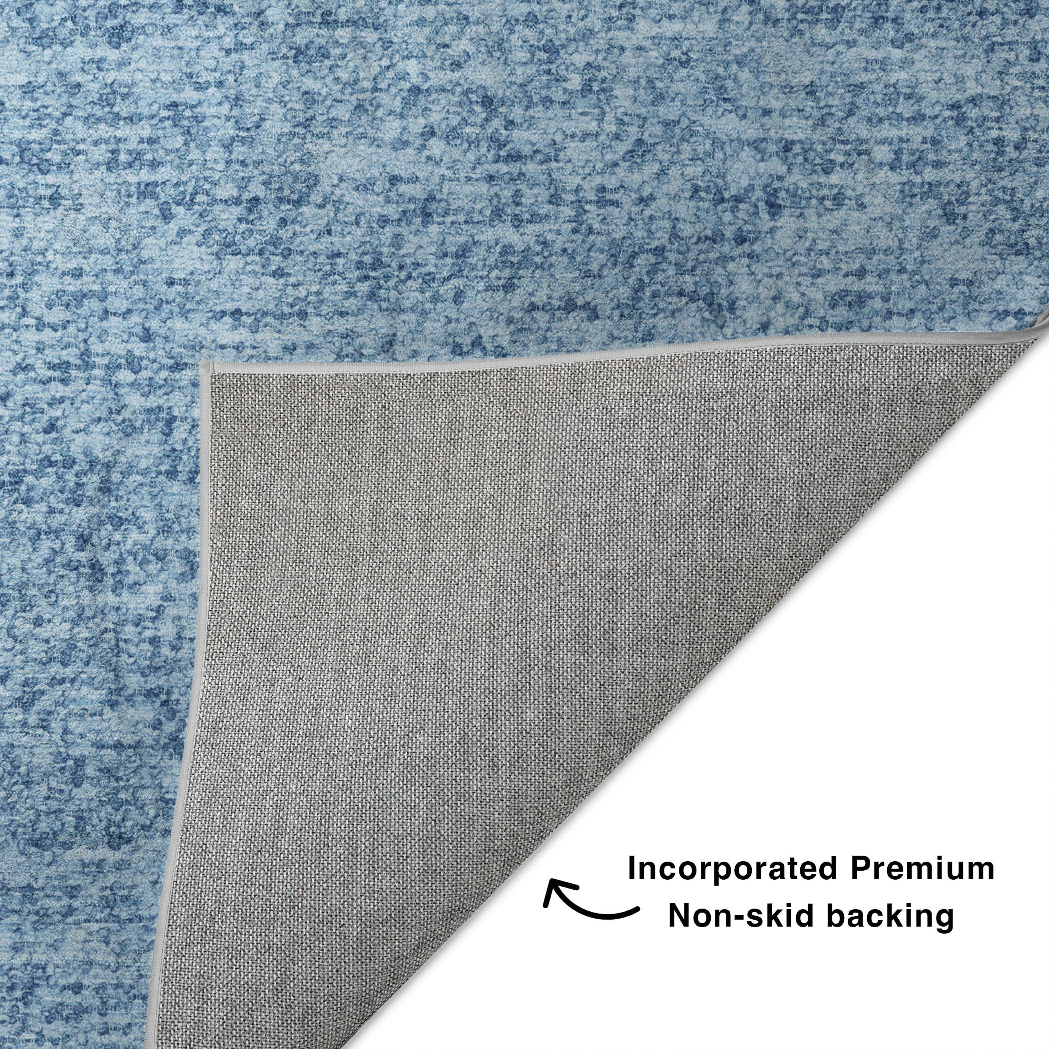 Luxury Washable Transitional VY2 Denim Blue Rug 1'8" x 2'6" #shape_Rectangle