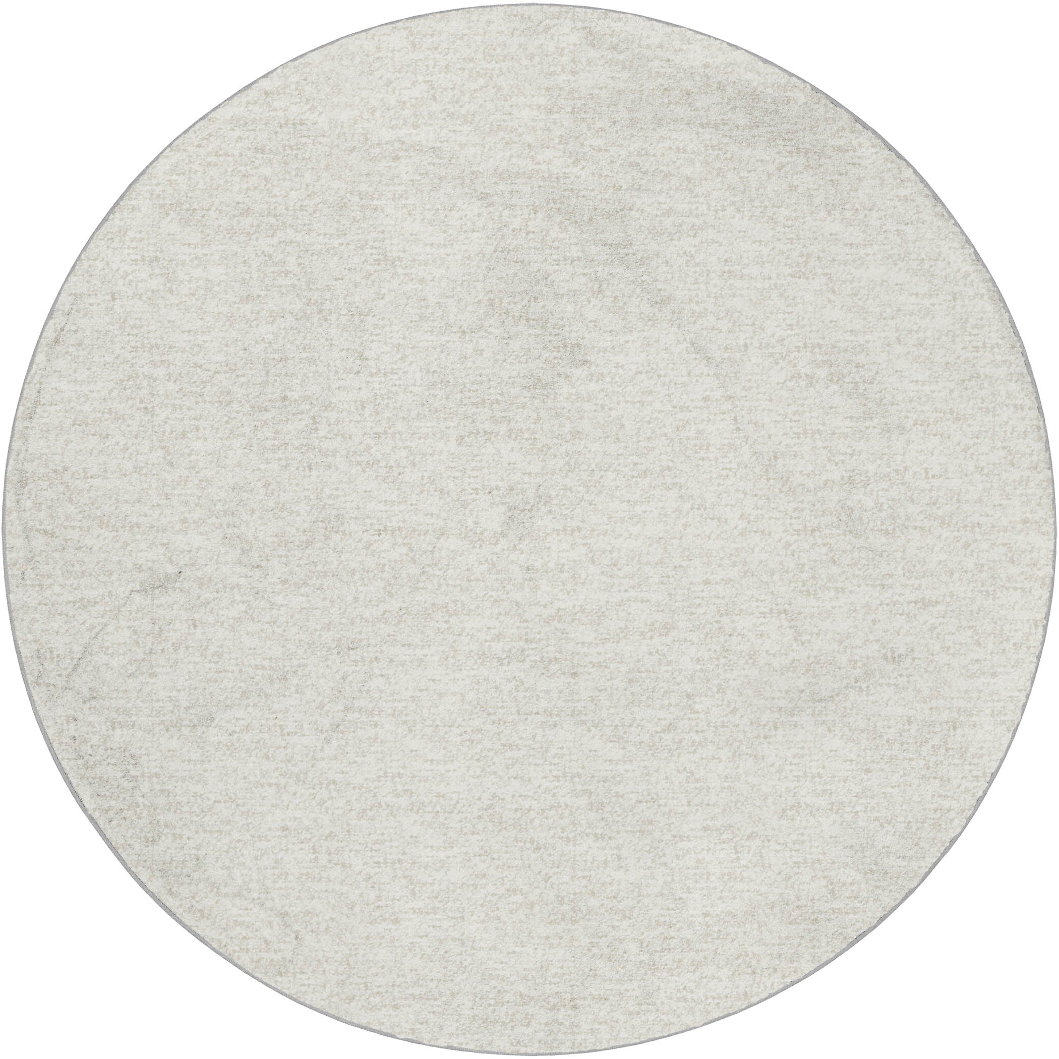Luxury Washable Transitional VY2 Ivory Rug 8' x 8' #shape_Round