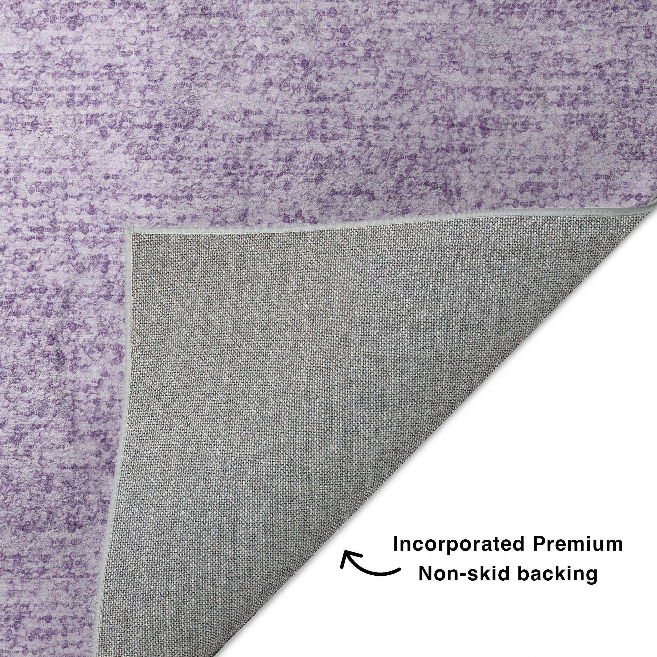 Luxury Washable Transitional VY2 Lavender Purple Rug 1'8" x 2'6" #shape_Rectangle