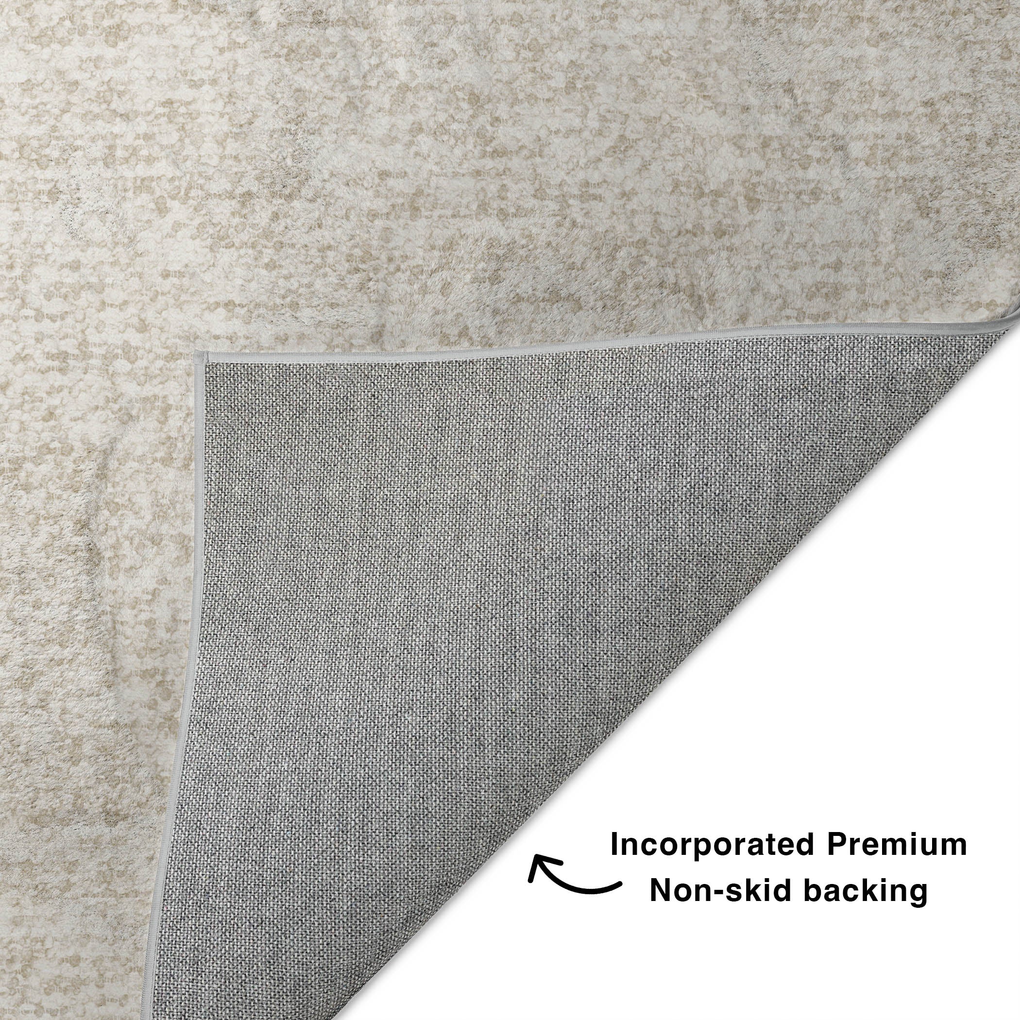 Luxury Washable Transitional VY2 Linen Ivory Rug 1'8" x 2'6" #shape_Rectangle