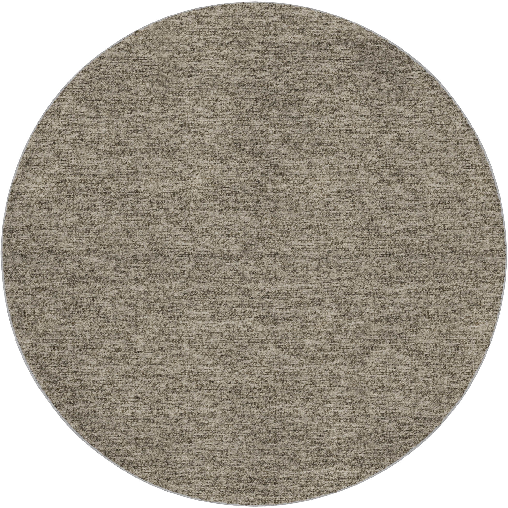 Luxury Washable Transitional VY2 Putty Ivory Rug 8' x 8' #shape_Round
