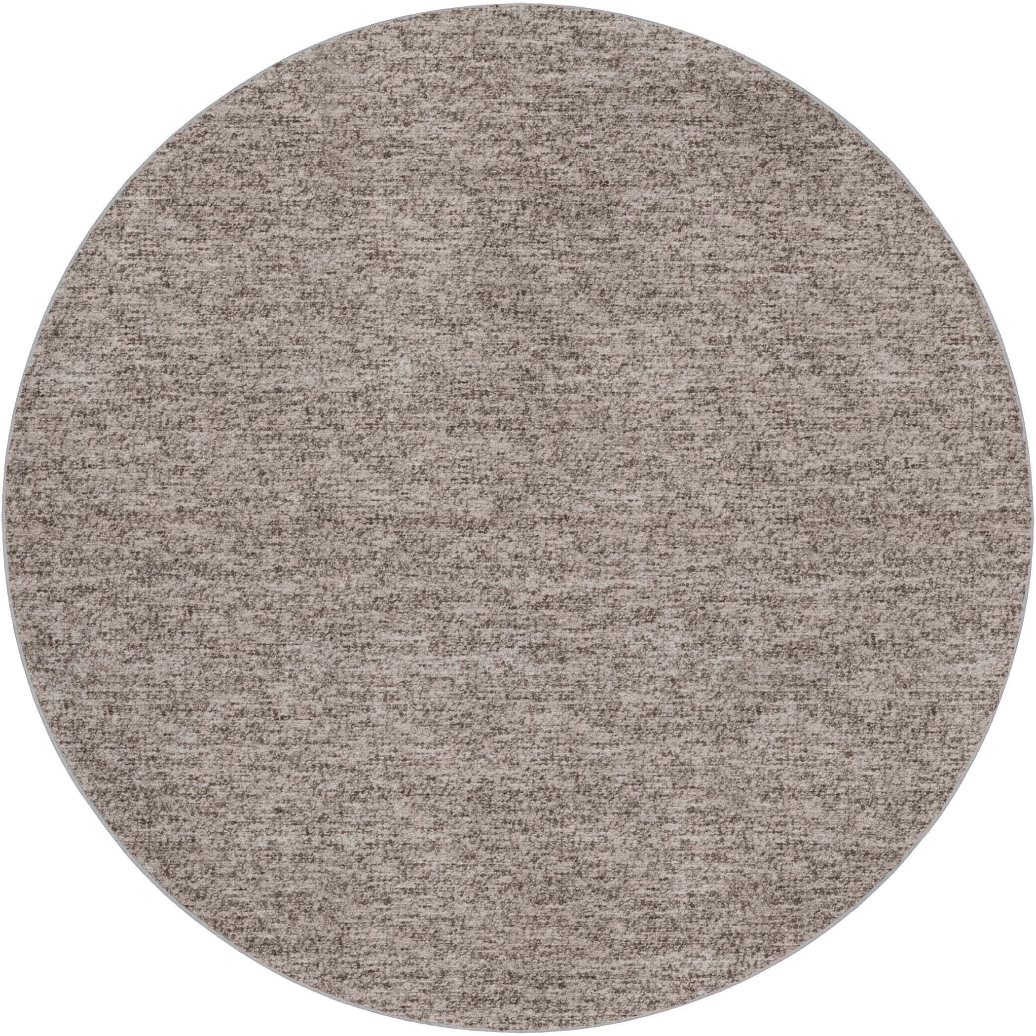 Luxury Washable Transitional VY2 Taupe Brown Rug 8' x 8' #shape_Round