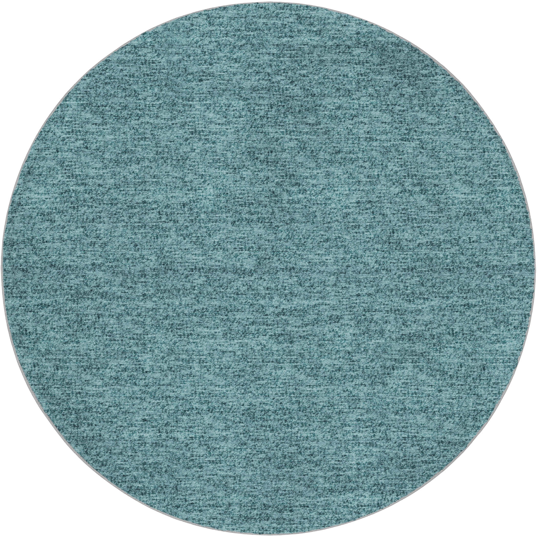 Luxury Washable Transitional VY2 Teal Rug 8' x 8' #shape_Round