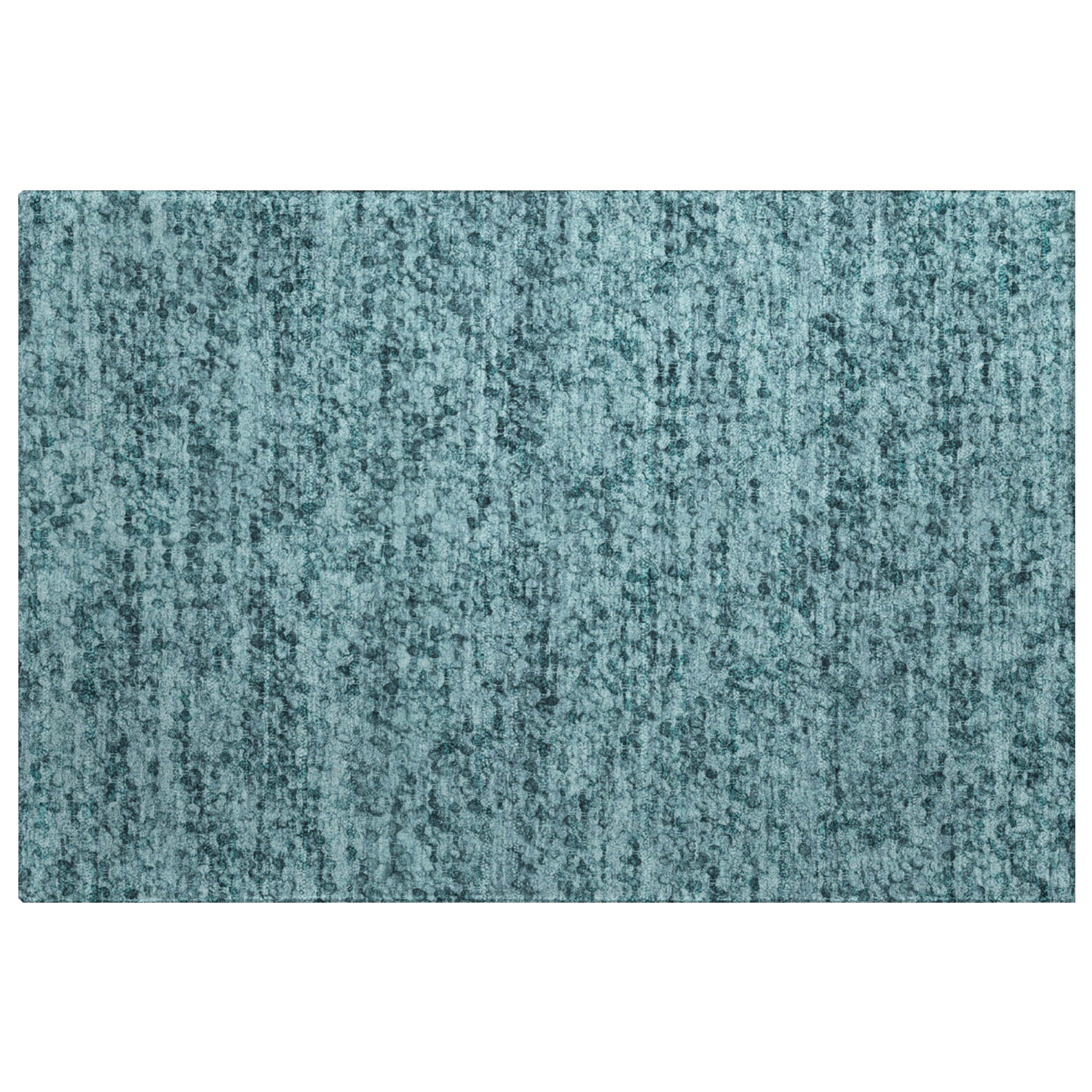 Luxury Washable Transitional VY2 Teal Rug 1'8" x 2'6" #shape_Rectangle