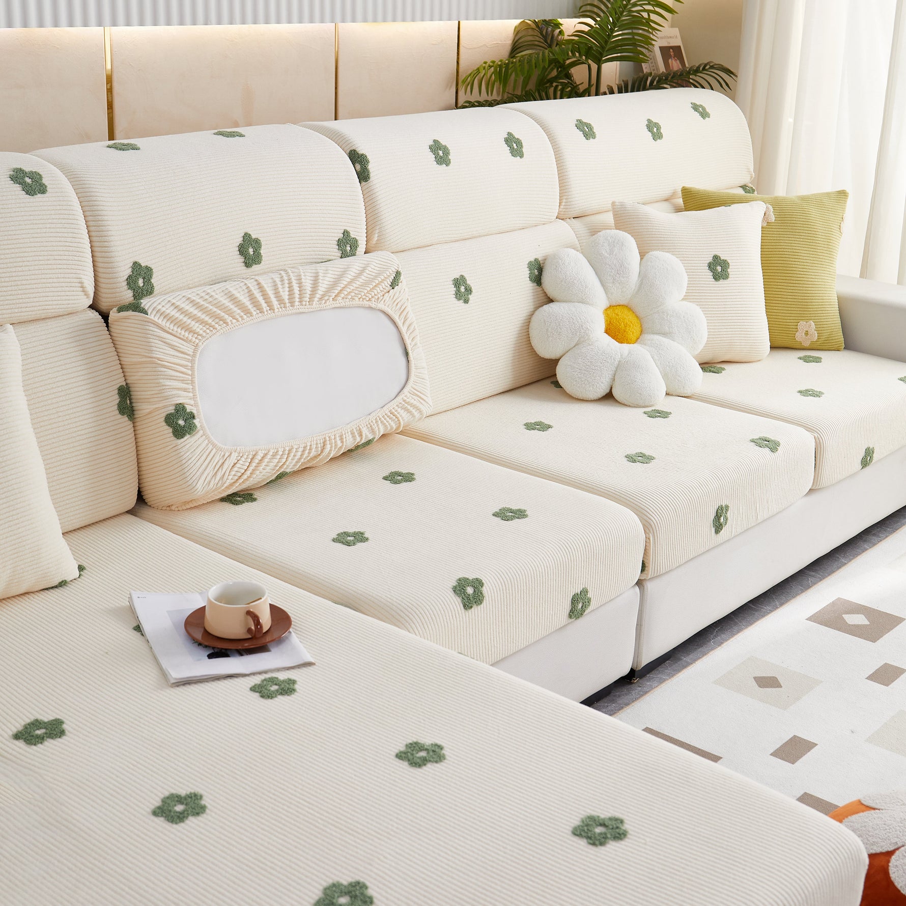 Polar Fleece Sofa Cushion Covers for Sofa 1/2/3/4 Seater, Best Seat Covers for Dogs, Pet Couch Protector