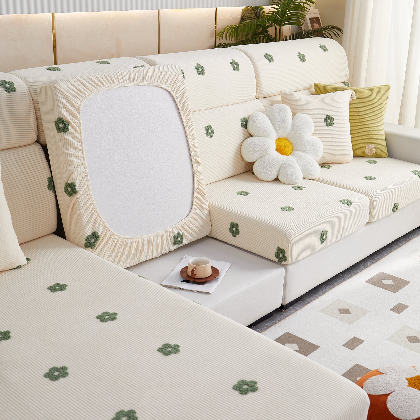 Polar Fleece Sofa Cushion Covers for Sofa 1/2/3/4 Seater, Best Seat Covers for Dogs, Pet Couch Protector