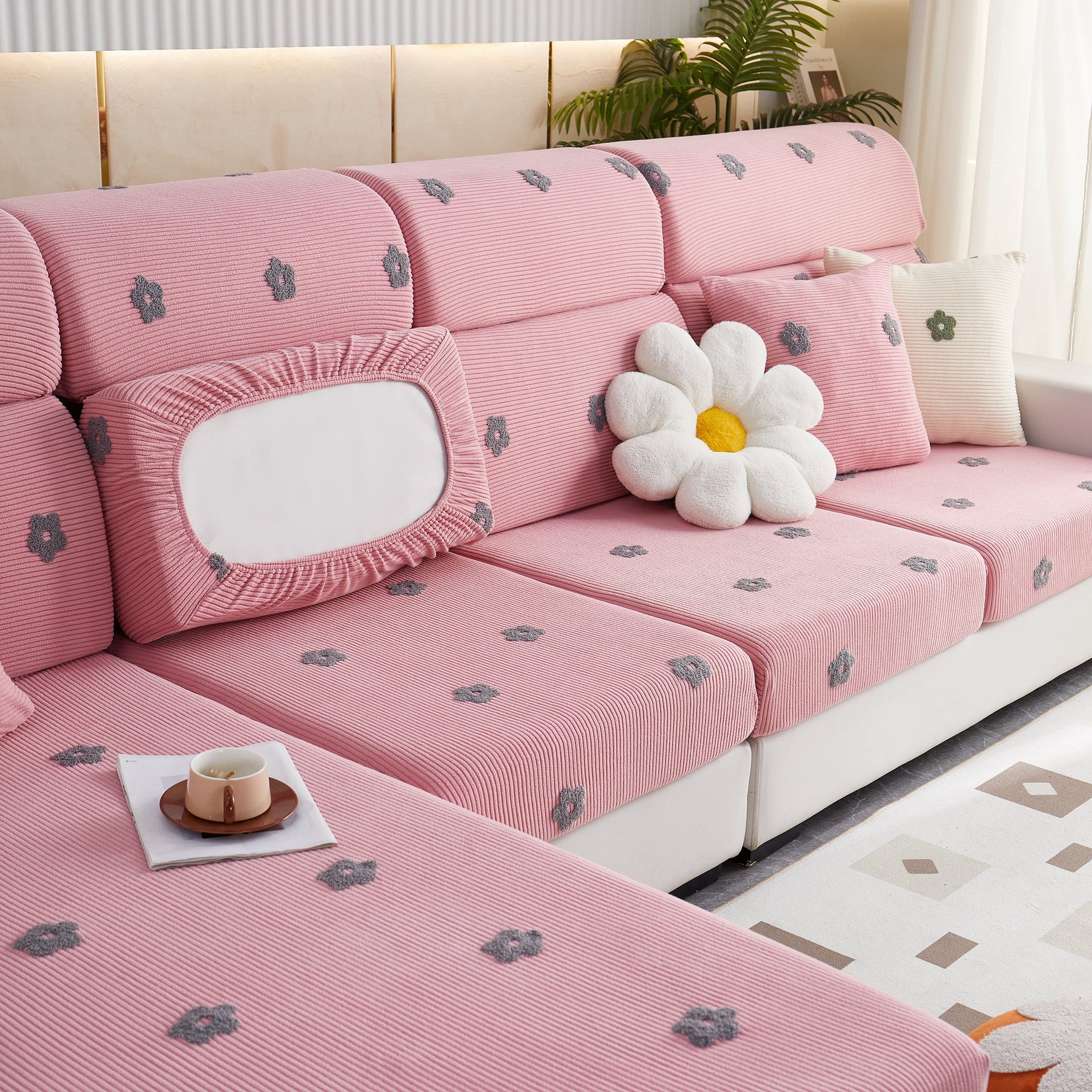 Polar Fleece Sofa Cushion Covers for Sofa 1/2/3/4 Seater, Best Seat Covers for Dogs, Pet Couch Protector