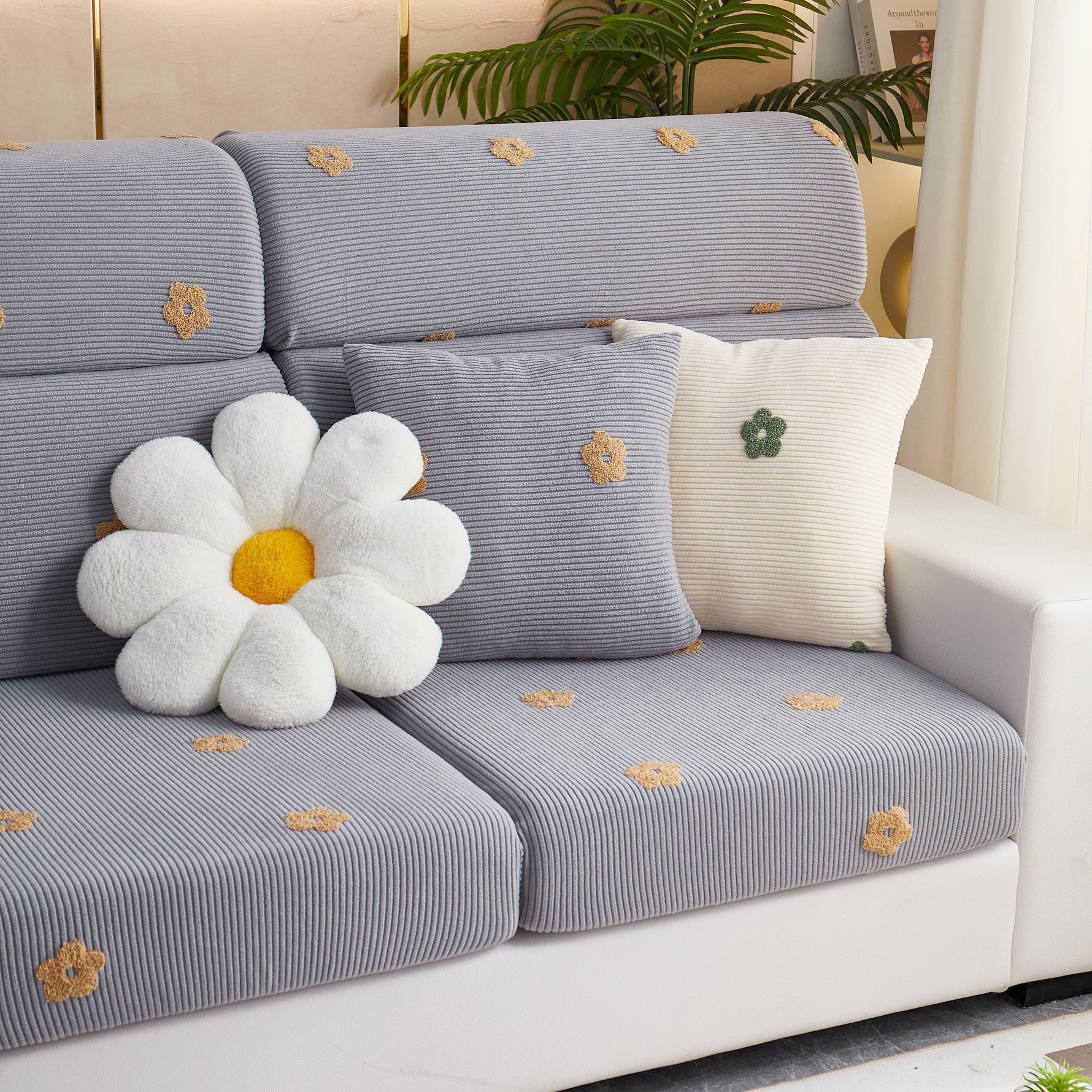 Polar Fleece Sofa Cushion Covers for Sofa 1/2/3/4 Seater, Best Seat Covers for Dogs, Pet Couch Protector