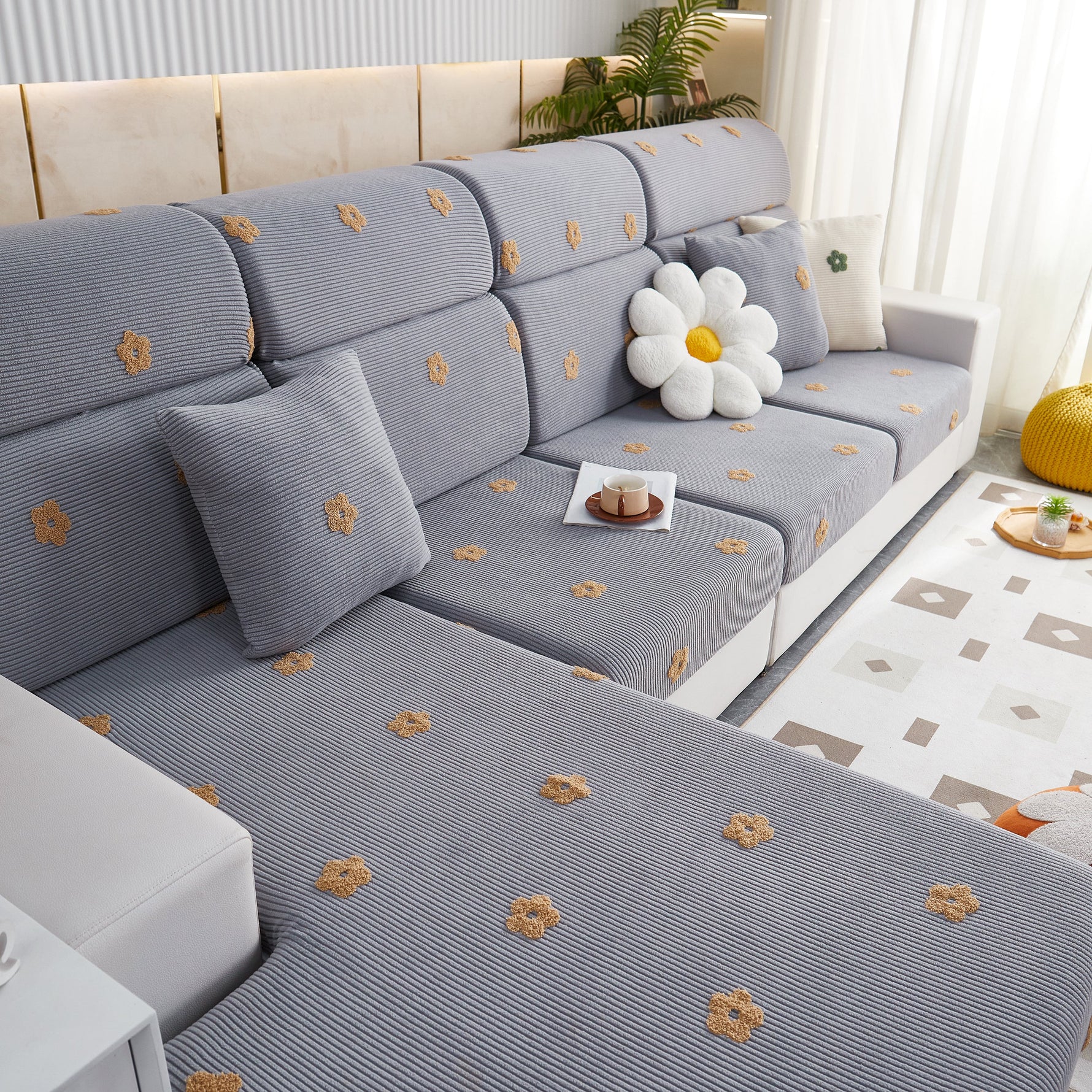 Polar Fleece Sofa Cushion Covers for Sofa 1/2/3/4 Seater, Best Seat Covers for Dogs, Pet Couch Protector