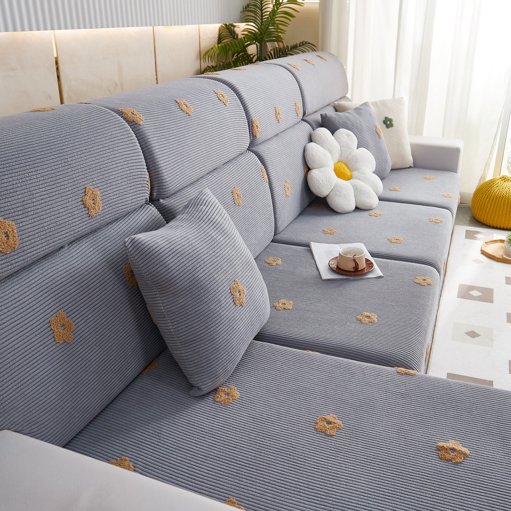 Polar Fleece Sofa Cushion Covers for Sofa 1/2/3/4 Seater, Best Seat Covers for Dogs, Pet Couch Protector