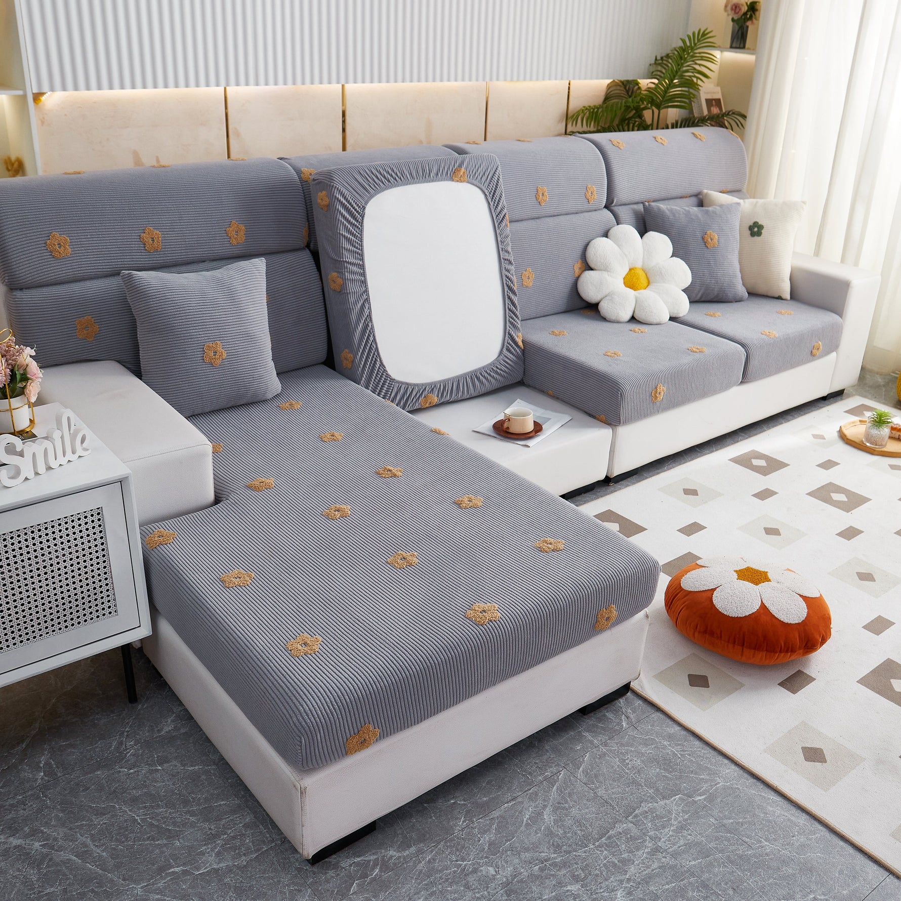 Polar Fleece Sofa Cushion Covers for Sofa 1/2/3/4 Seater, Best Seat Covers for Dogs, Pet Couch Protector