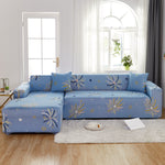 Elastic Washable L-Shaped Sofa Cover, Non-Slip Spandex for 1-5 Seater Sectional Sofa