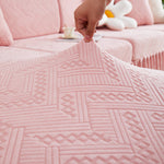 Stretchable Chaise Lounge Sofa Covers and Couch Seat Covers with Skirt for Sectional Couches