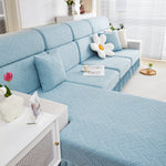 Stretchable Chaise Lounge Sofa Covers and Couch Seat Covers with Skirt for Sectional Couches