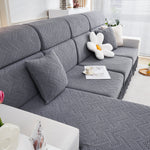 Stretchable Chaise Lounge Sofa Covers and Couch Seat Covers with Skirt for Sectional Couches