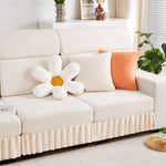 Stretchable Chaise Lounge Sofa Covers and Couch Seat Covers with Skirt for Sectional Couches