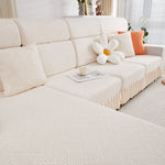 Stretchable Chaise Lounge Sofa Covers and Couch Seat Covers with Skirt for Sectional Couches