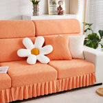 Stretchable Chaise Lounge Sofa Covers and Couch Seat Covers with Skirt for Sectional Couches