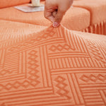 Stretchable Chaise Lounge Sofa Covers and Couch Seat Covers with Skirt for Sectional Couches