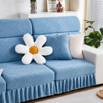 Stretchable Chaise Lounge Sofa Covers and Couch Seat Covers with Skirt for Sectional Couches