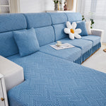 Stretchable Chaise Lounge Sofa Covers and Couch Seat Covers with Skirt for Sectional Couches