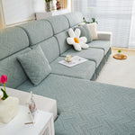 Stretchable Chaise Lounge Sofa Covers and Couch Seat Covers with Skirt for Sectional Couches