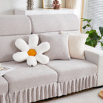 Stretchable Chaise Lounge Sofa Covers and Couch Seat Covers with Skirt for Sectional Couches