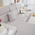 Stretchable Chaise Lounge Sofa Covers and Couch Seat Covers with Skirt for Sectional Couches