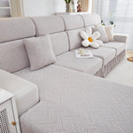 Stretchable Chaise Lounge Sofa Covers and Couch Seat Covers with Skirt for Sectional Couches