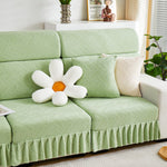 Stretchable Chaise Lounge Sofa Covers and Couch Seat Covers with Skirt for Sectional Couches