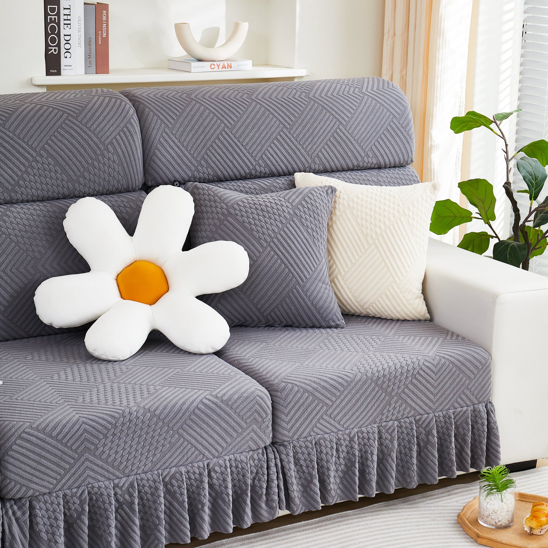 Stretch Sofa Covers for Couch Seats and Cushions, Suitable for 1/2/3/4/L Seater Sofas and Couches