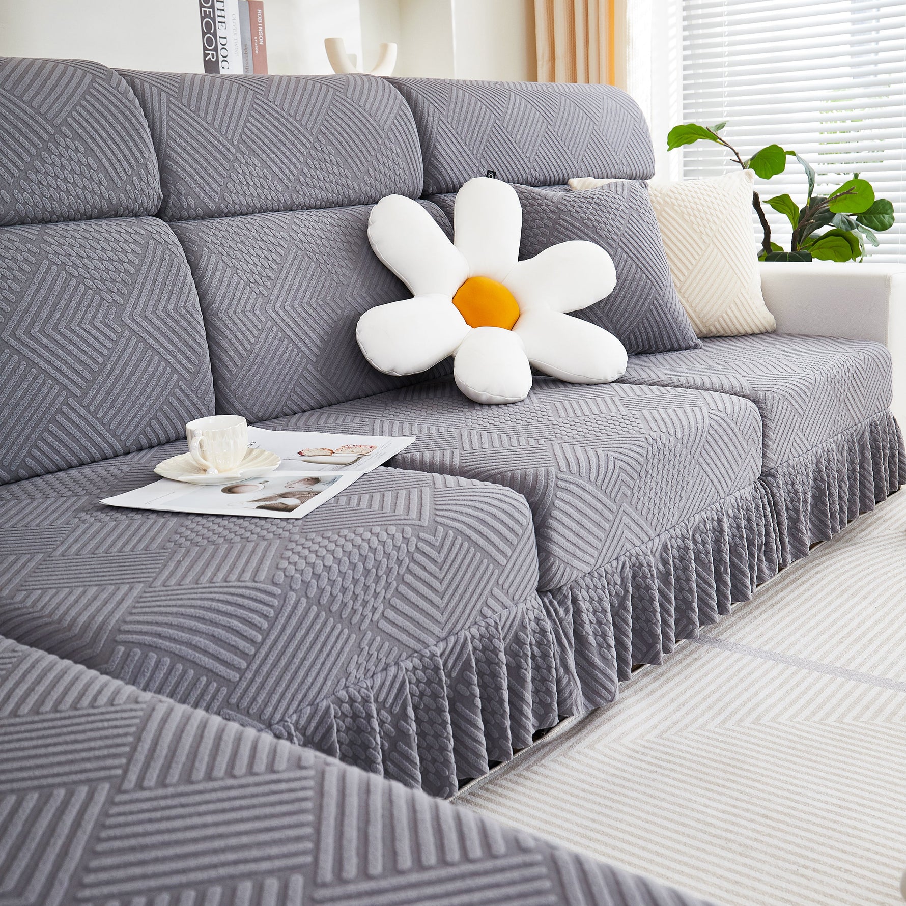 Stretch Sofa Covers for Couch Seats and Cushions, Suitable for 1/2/3/4/L Seater Sofas and Couches