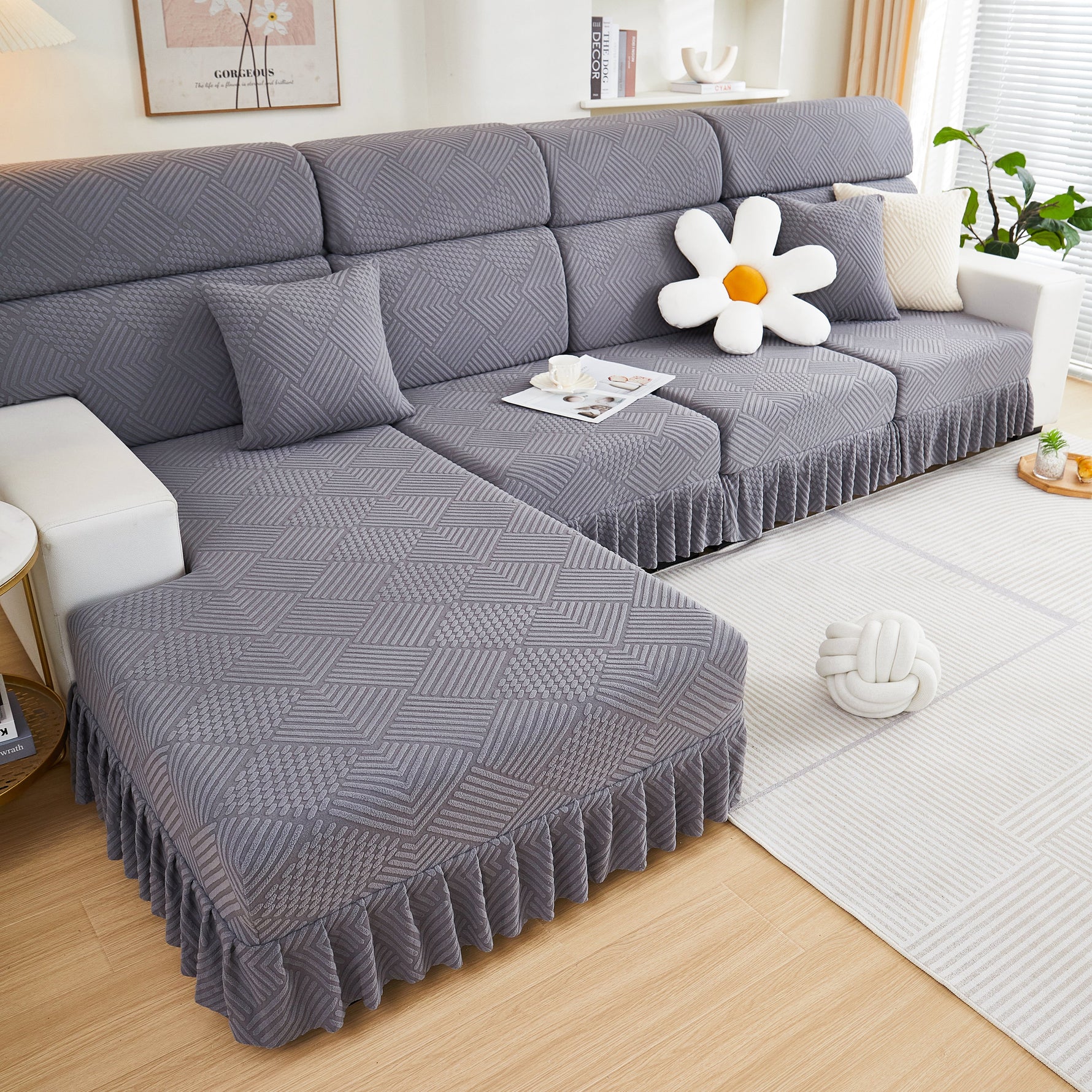 Stretch Sofa Covers for Couch Seats and Cushions, Suitable for 1/2/3/4/L Seater Sofas and Couches