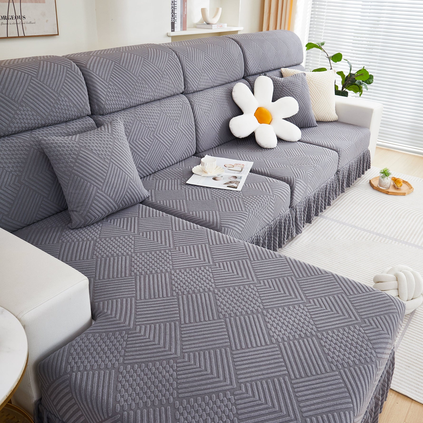 Stretch Sofa Covers for Couch Seats and Cushions, Suitable for 1/2/3/4/L Seater Sofas and Couches