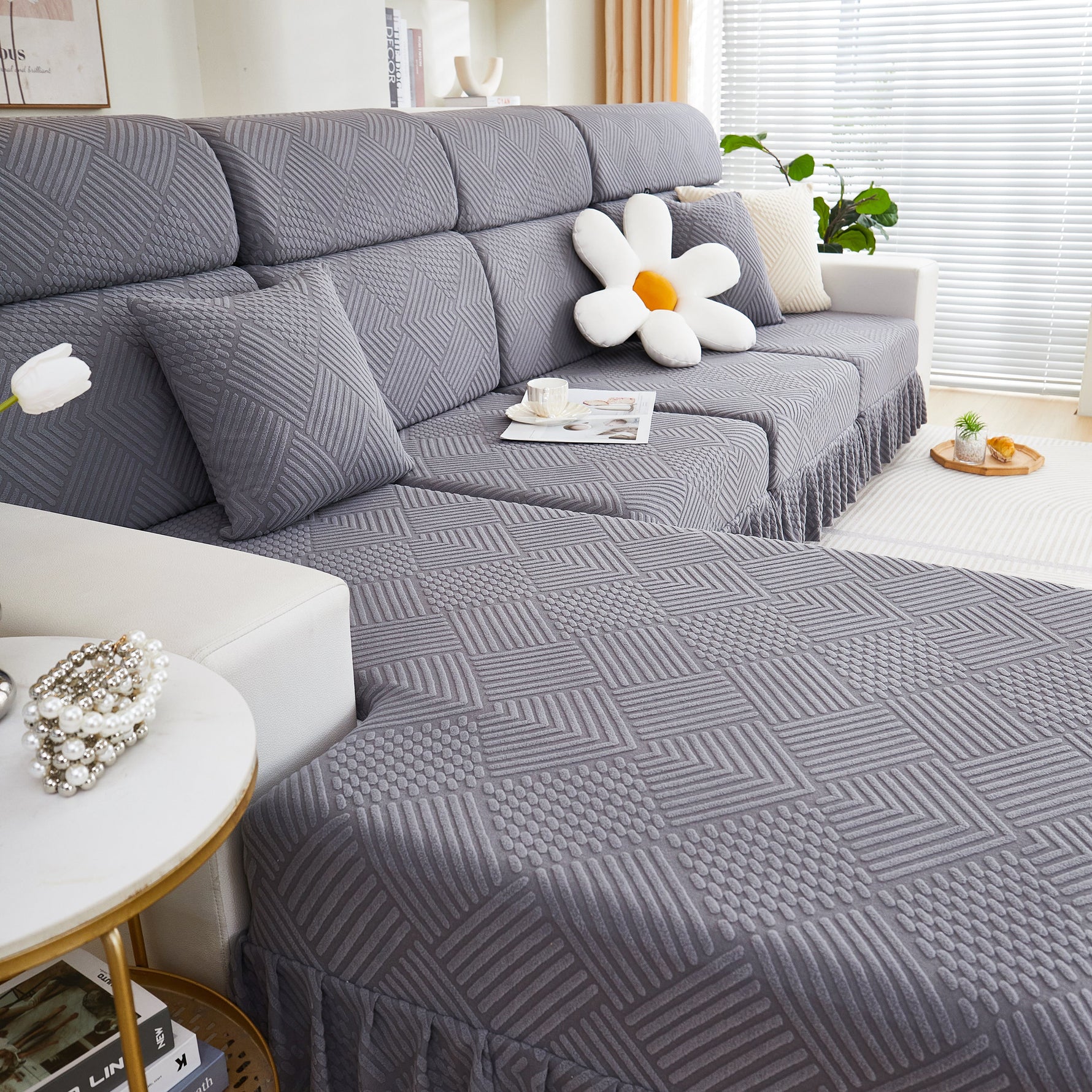Stretch Sofa Covers for Couch Seats and Cushions, Suitable for 1/2/3/4/L Seater Sofas and Couches