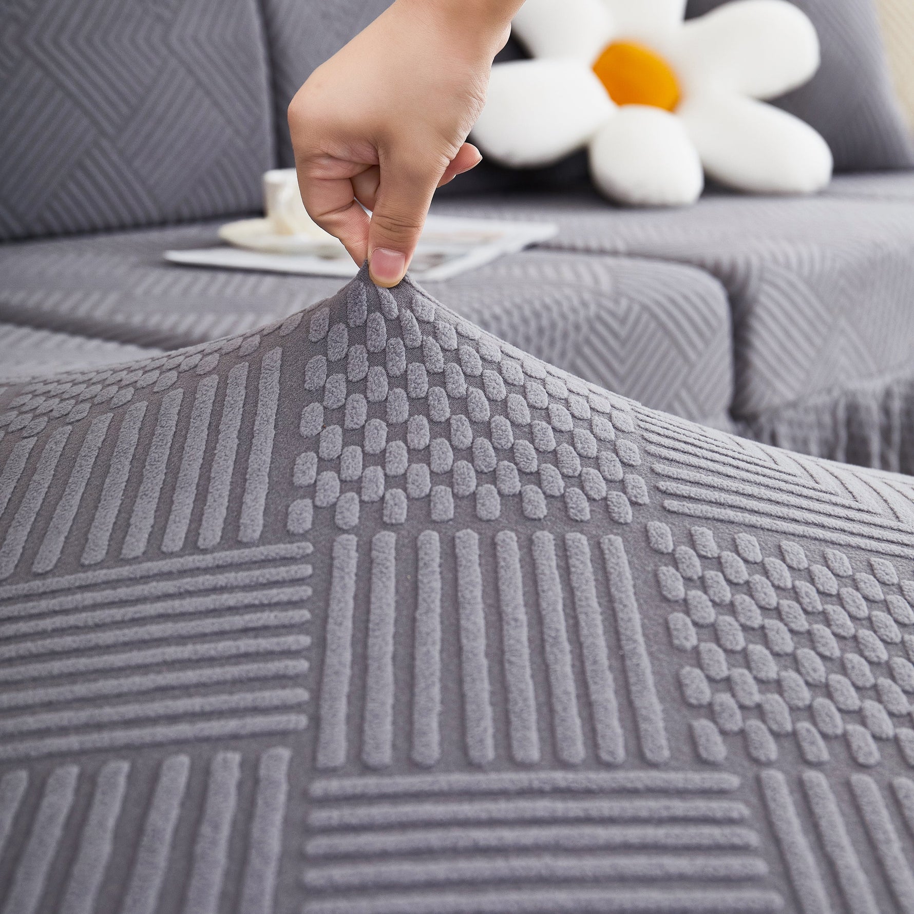 Stretch Sofa Covers for Couch Seats and Cushions, Suitable for 1/2/3/4/L Seater Sofas and Couches