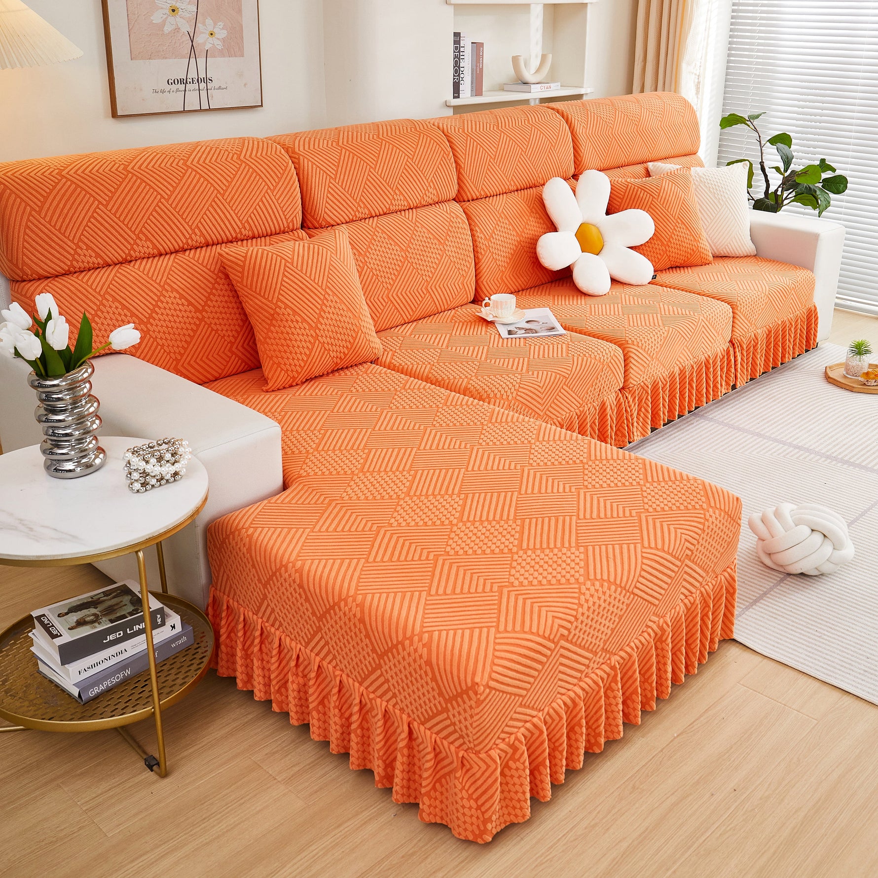 Stretch Sofa Covers for Couch Seats and Cushions, Suitable for 1/2/3/4/L Seater Sofas and Couches